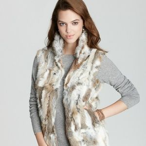 ** SOLD Adrienne Landau Rabbit Fur Textured Vest